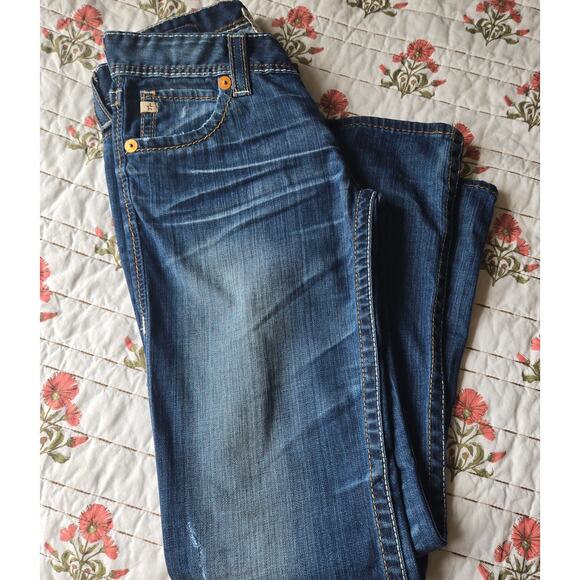 Western Vintage Style Riding Big Star Sophie Boot Cut Blue Women's Jeans 30R - Picture 10 of 11